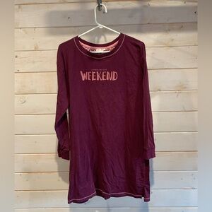 Emily & Jane | Purple “Living For The Weekend” Nightgown/Sleep Shirt